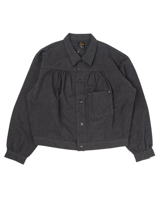 Twill Gathered Jean Jacket