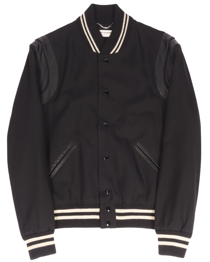 FW15 Leather & Wool Teddy Jacket