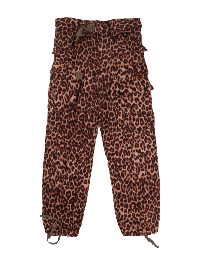 Leopard Shrivel Cargo Pant