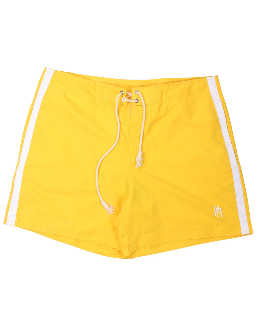 Yellow Monogram Swim Shorts