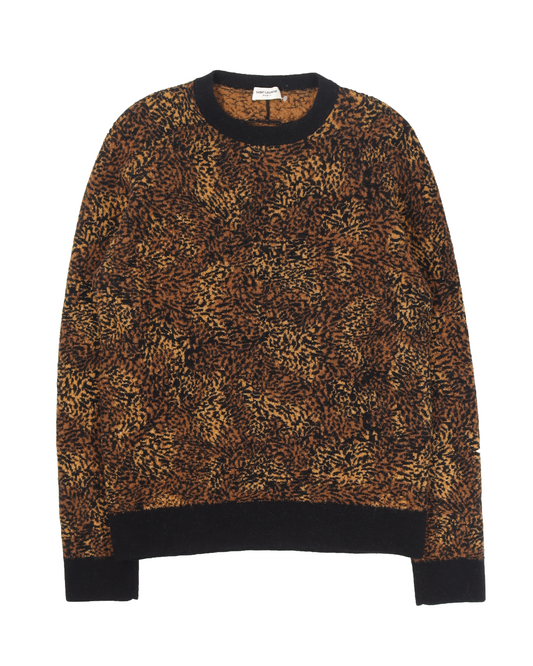 Leopard Print Knit Sweater