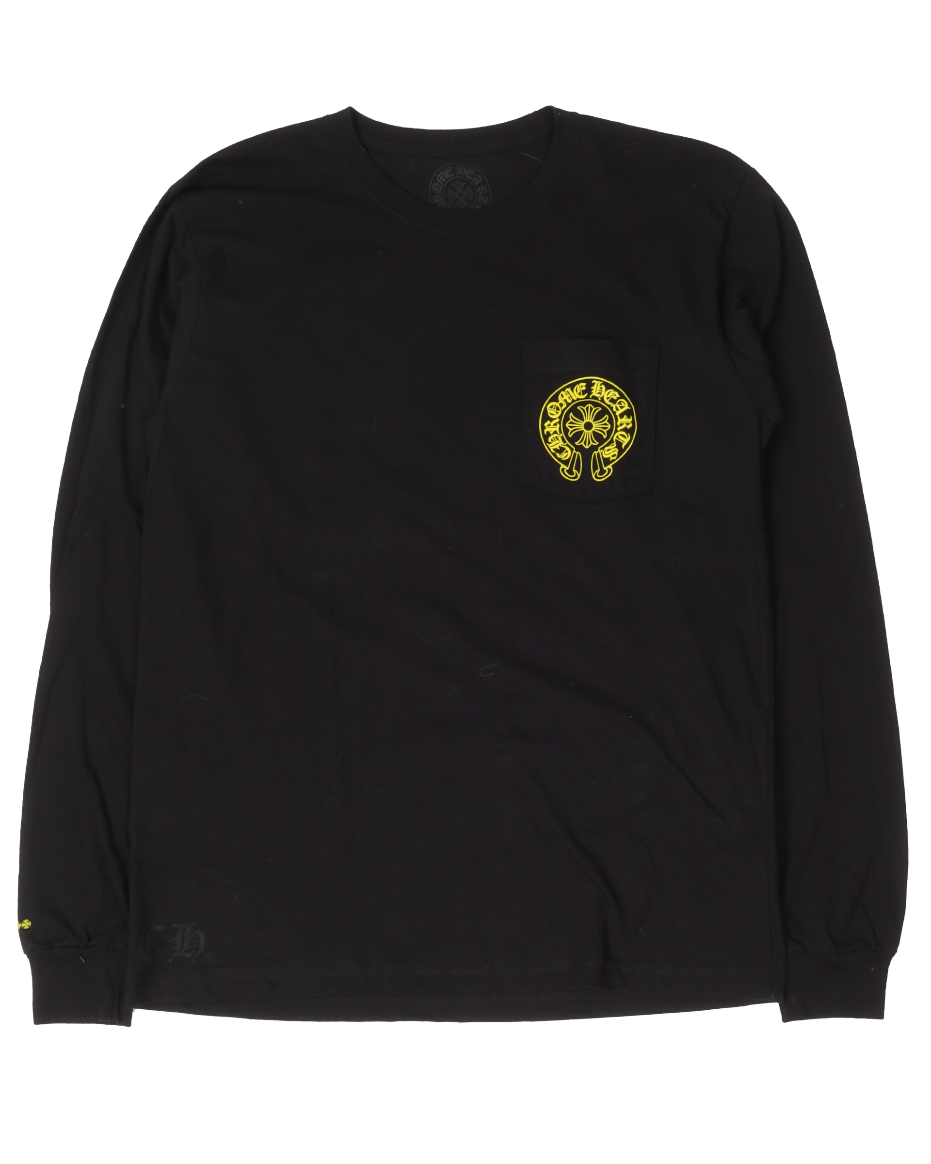 CHROME HEARTS 長袖カットソー ブラック イエロー Chrome Hearts Yellow Staff Long Sleeve T-Shirt – Justin Reed