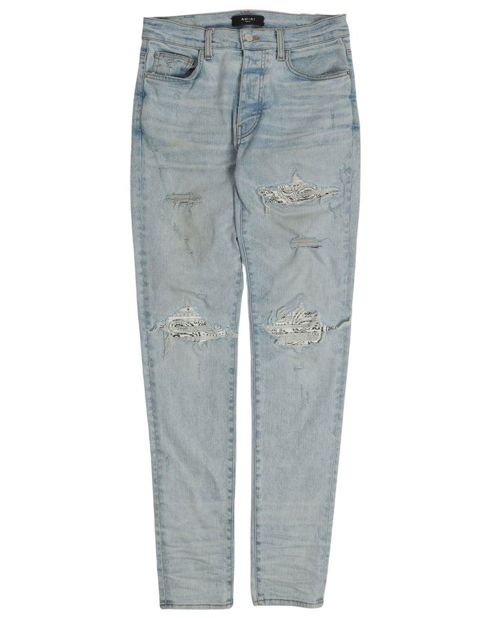Paisley Distressed Jeans