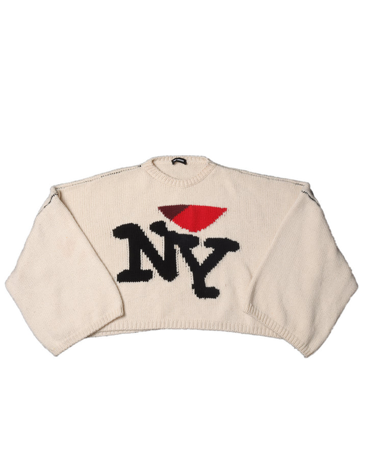 FW17 "I Love NY" Oversized Cropped Sweater