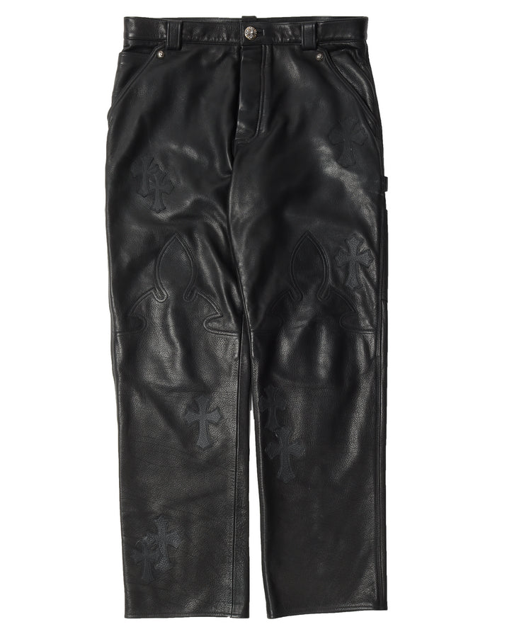 Leather Carpenter Cross Pants