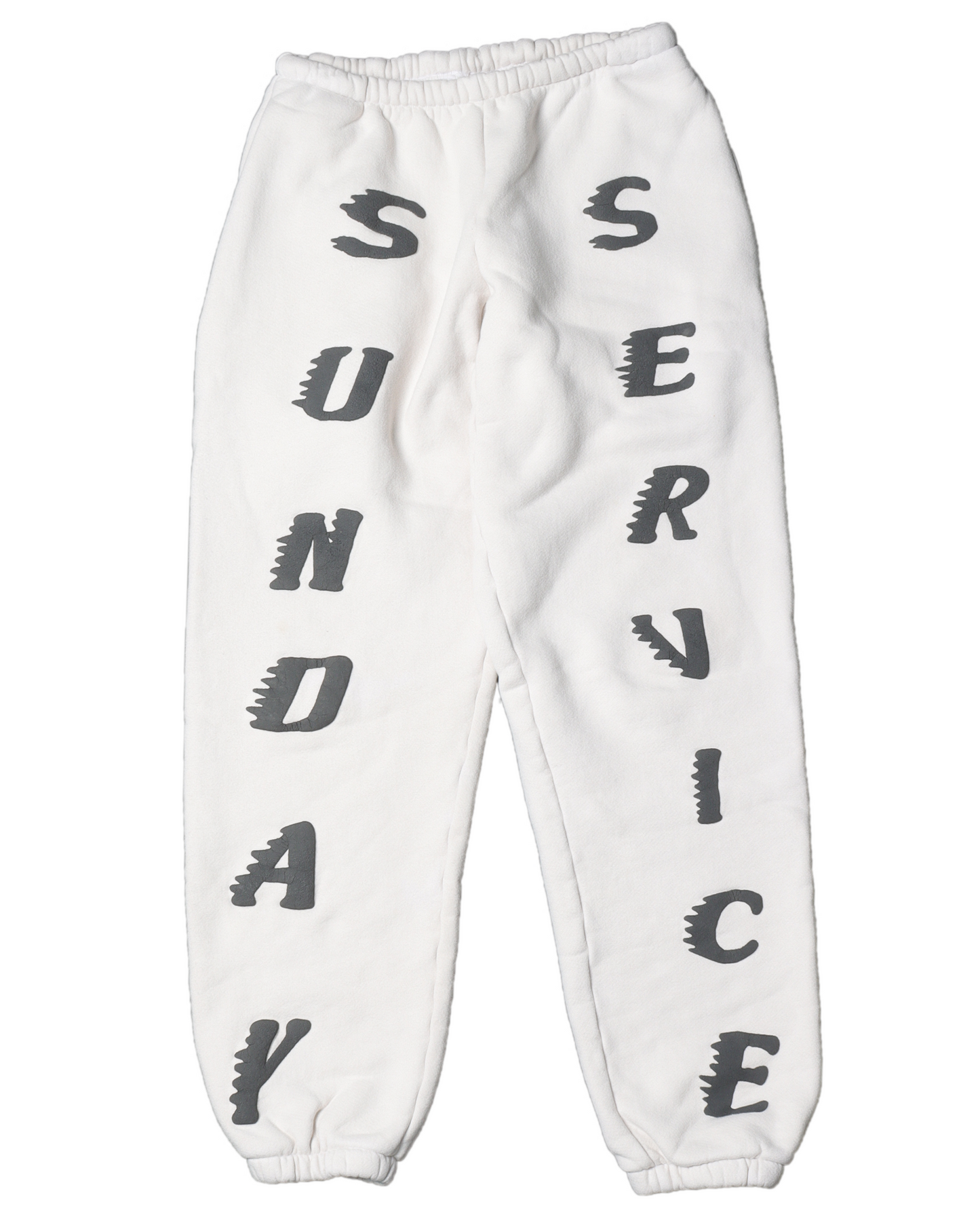 White Sunday Service Sweat Pants