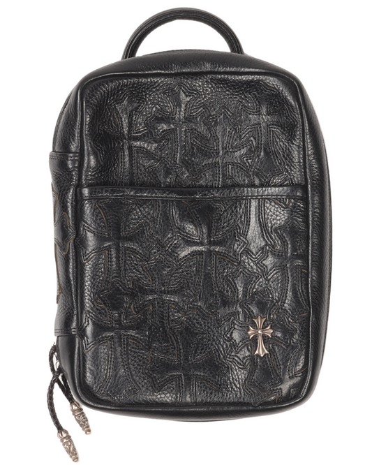 Leather Cross Patch Utility Bag