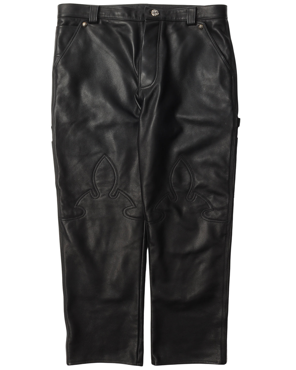 Fleur Knee Leather Pants