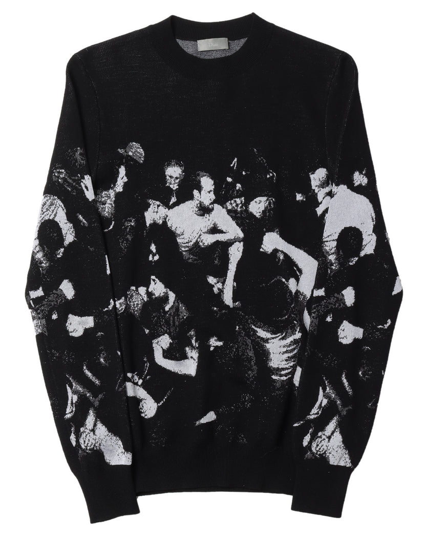 Dior Homme 17AW moshpit knit sweater-