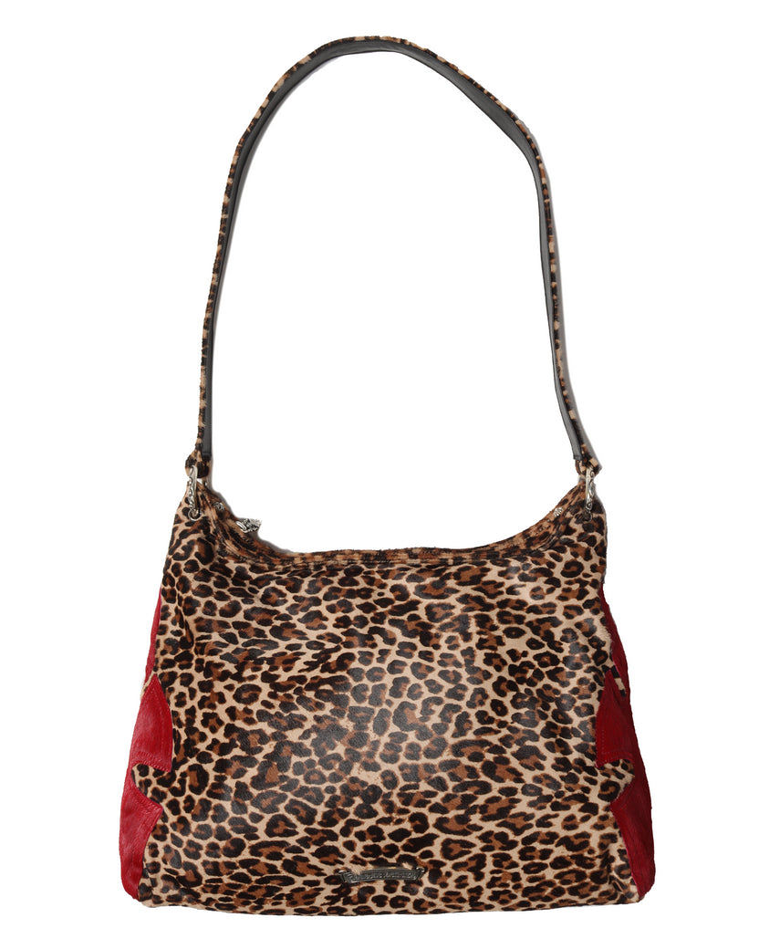 Leopard Print Cross Patch Bag