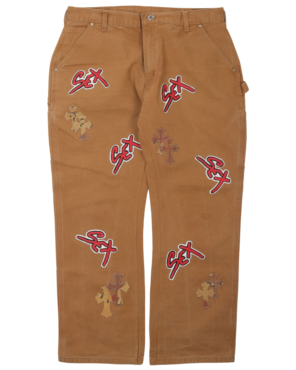 Sex Records Leather Patch Pants