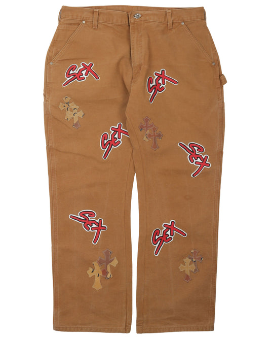 Sex Records Leather Patch Pants