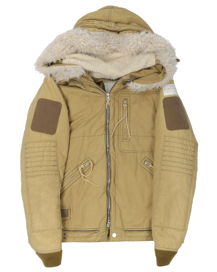 AW10 Fur Hooded Jacket