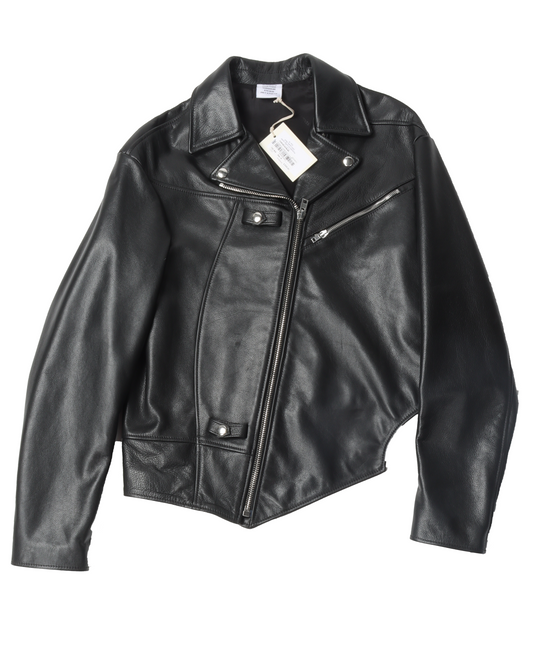 SS20 Asymmetrical Leather Jacket