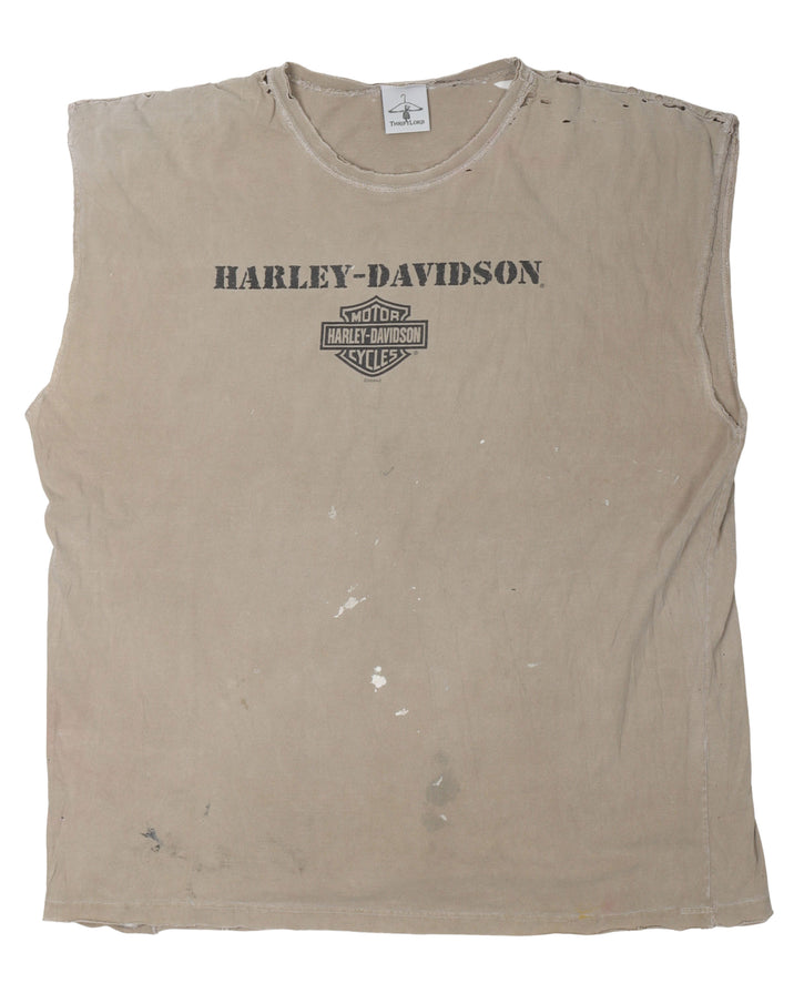 Harley Davidson Cut Sleeves T-Shirt
