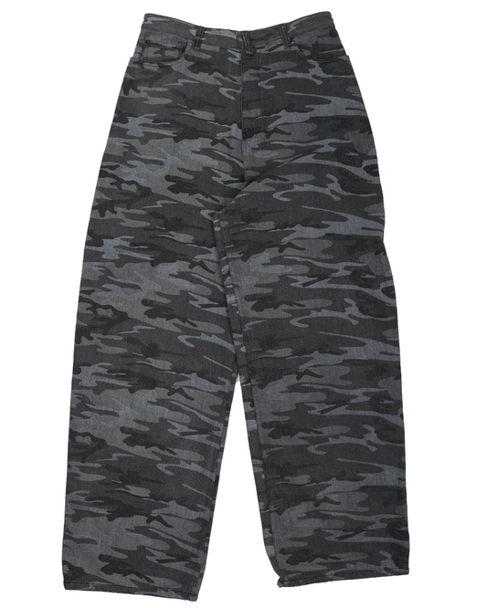Grey Camo Baggy Jeans