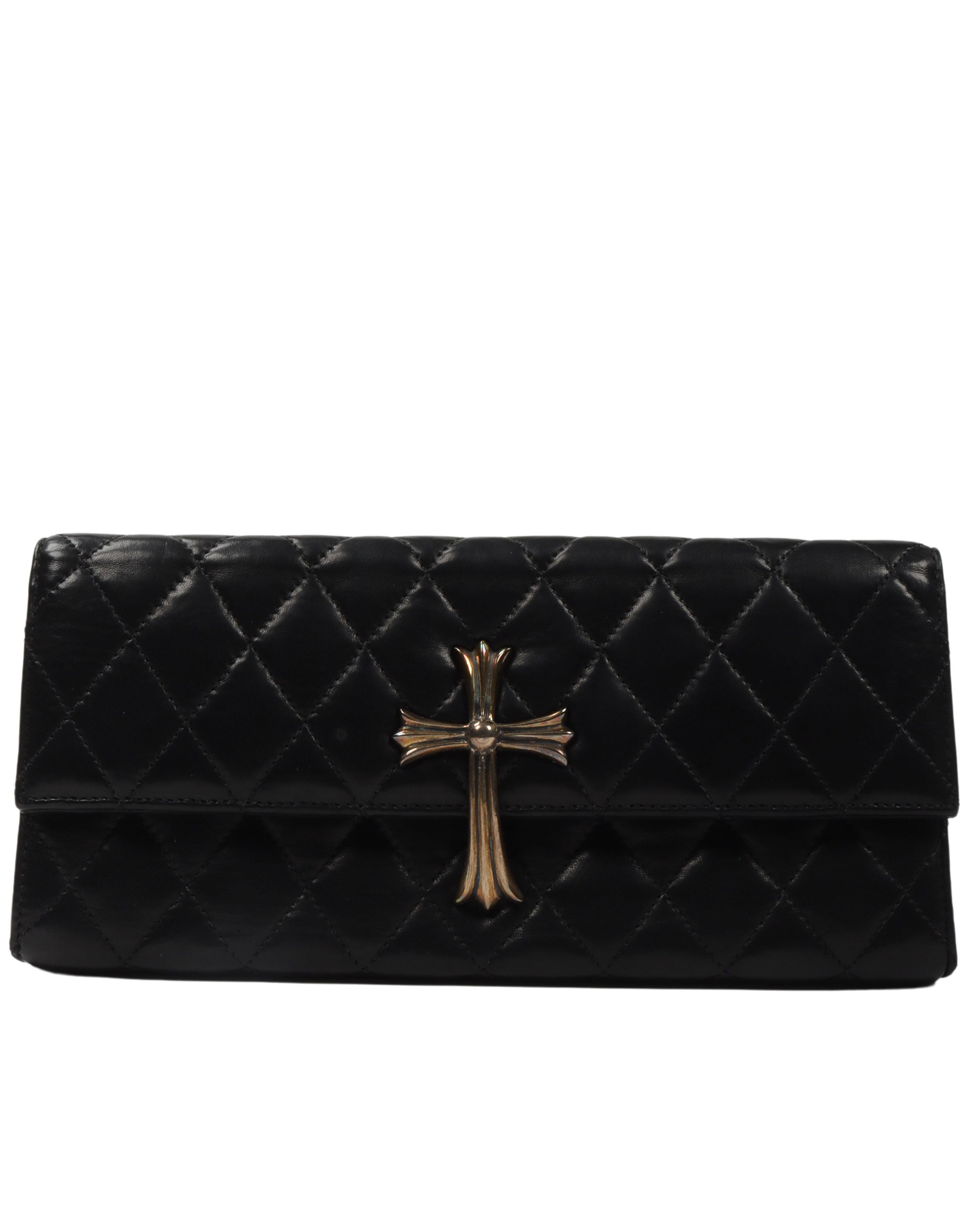 Quilted Leather Clutch Bag