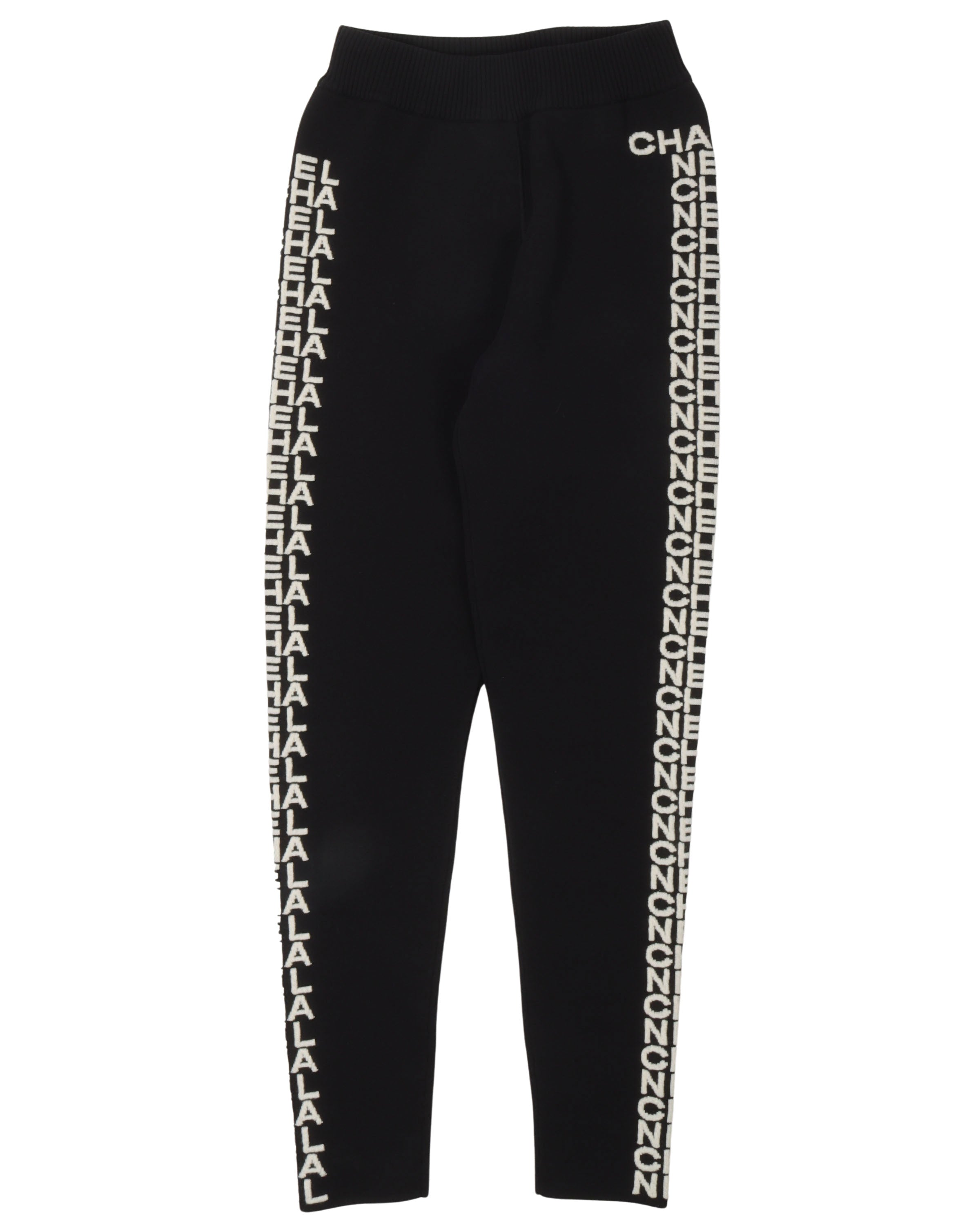 Chanel Embroidered Wool Blend Leggings