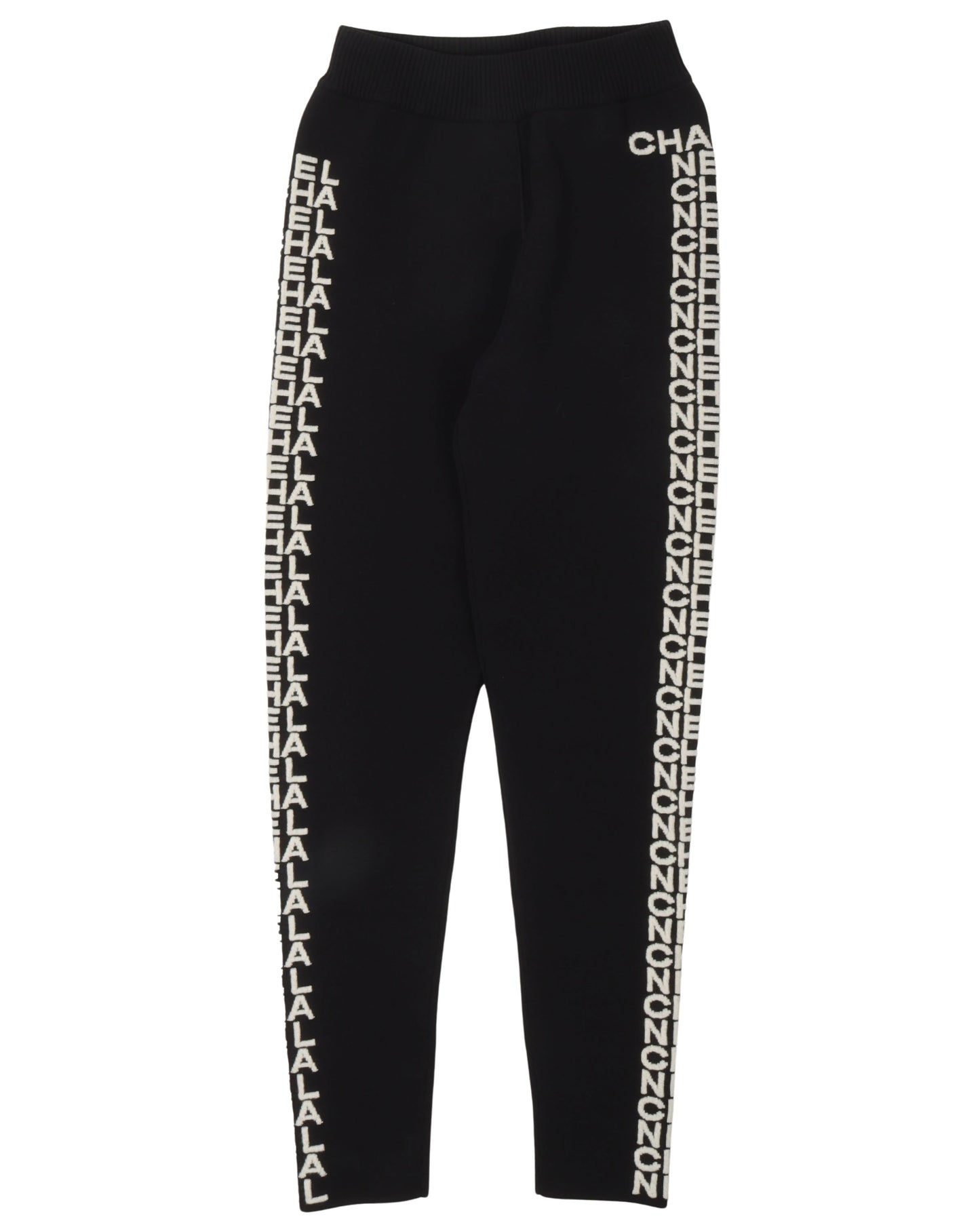 Embroidered Wool Blend Leggings