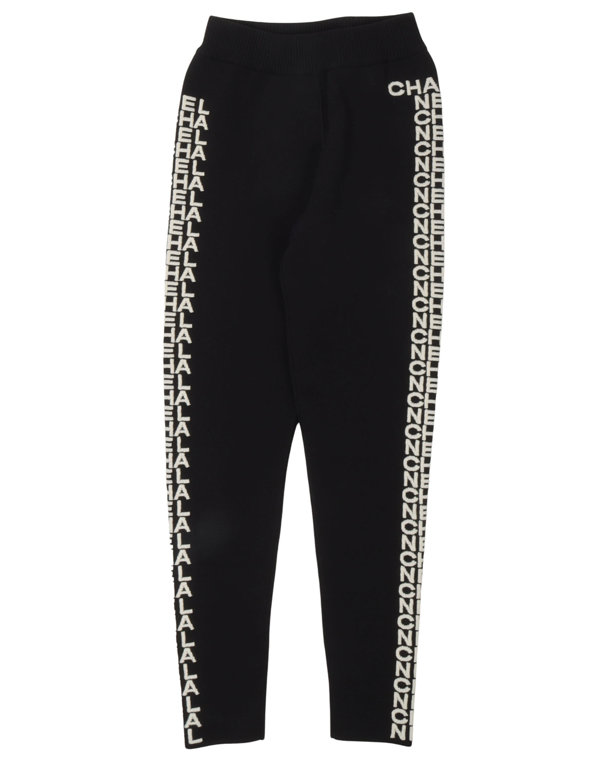 Embroidered Wool Blend Leggings