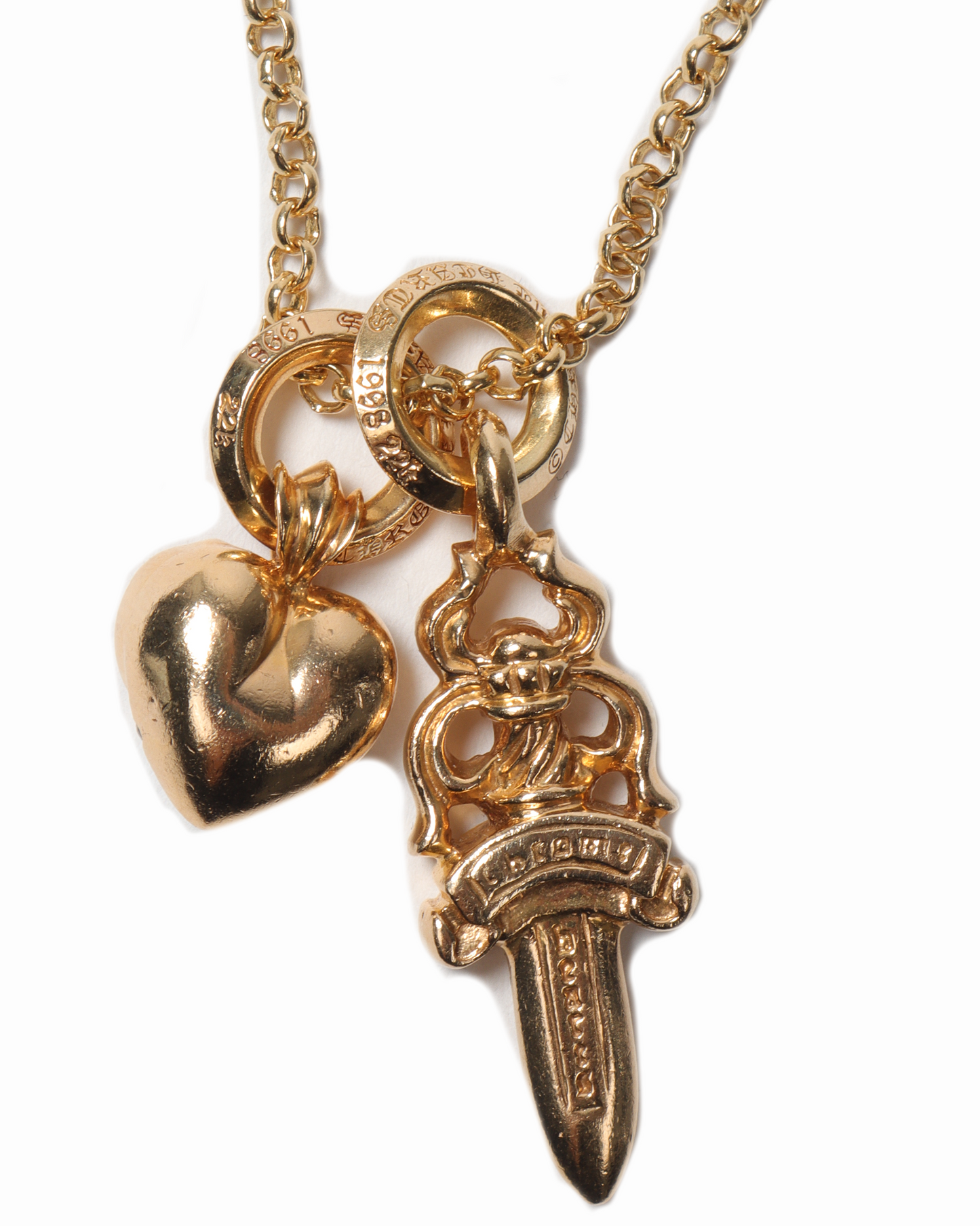 22K Gold With Diamonds Pendent
