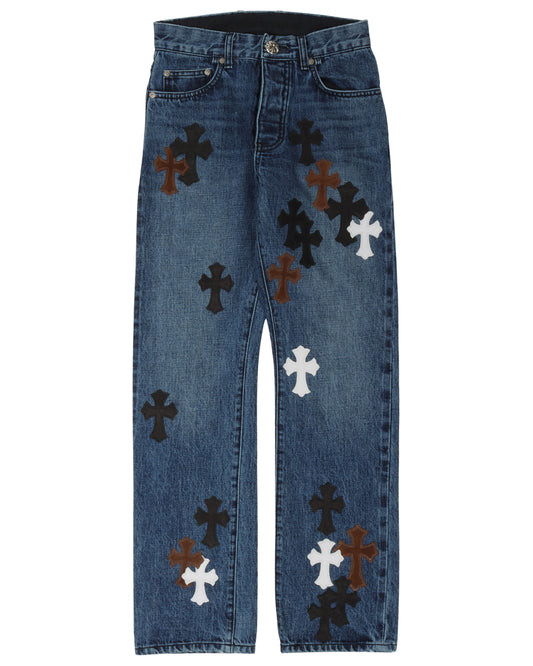 Denim w/ 35 Cross Patches