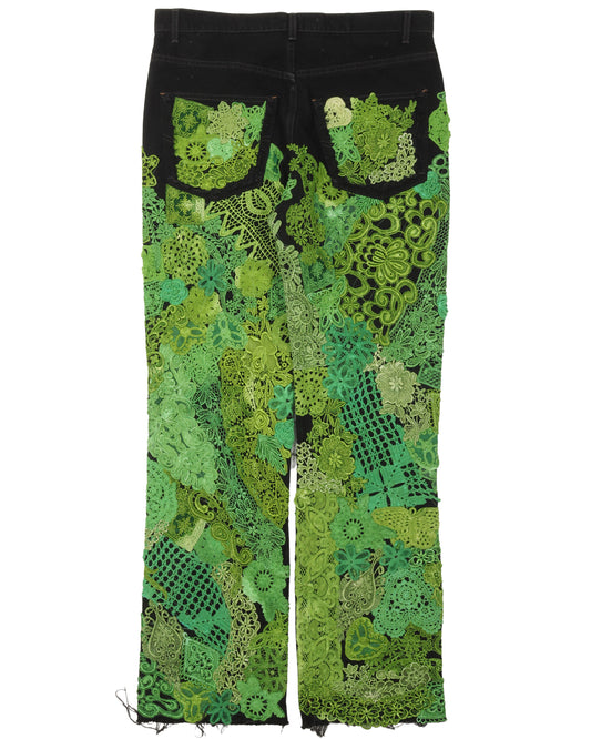 Poetic Lust Black and Green Jeans