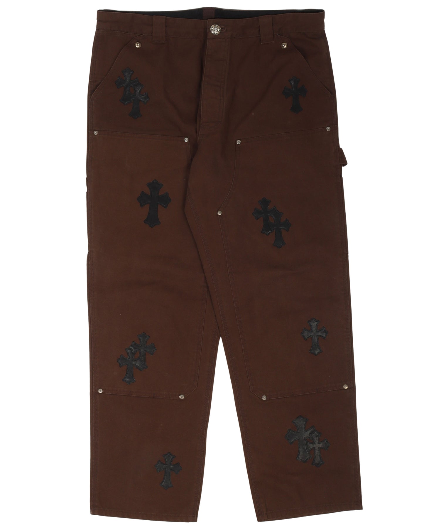 Double Knee Cross Patch Carpenter Pants