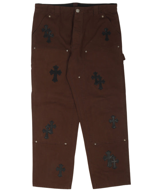 Double Knee Cross Patch Carpenter Pants
