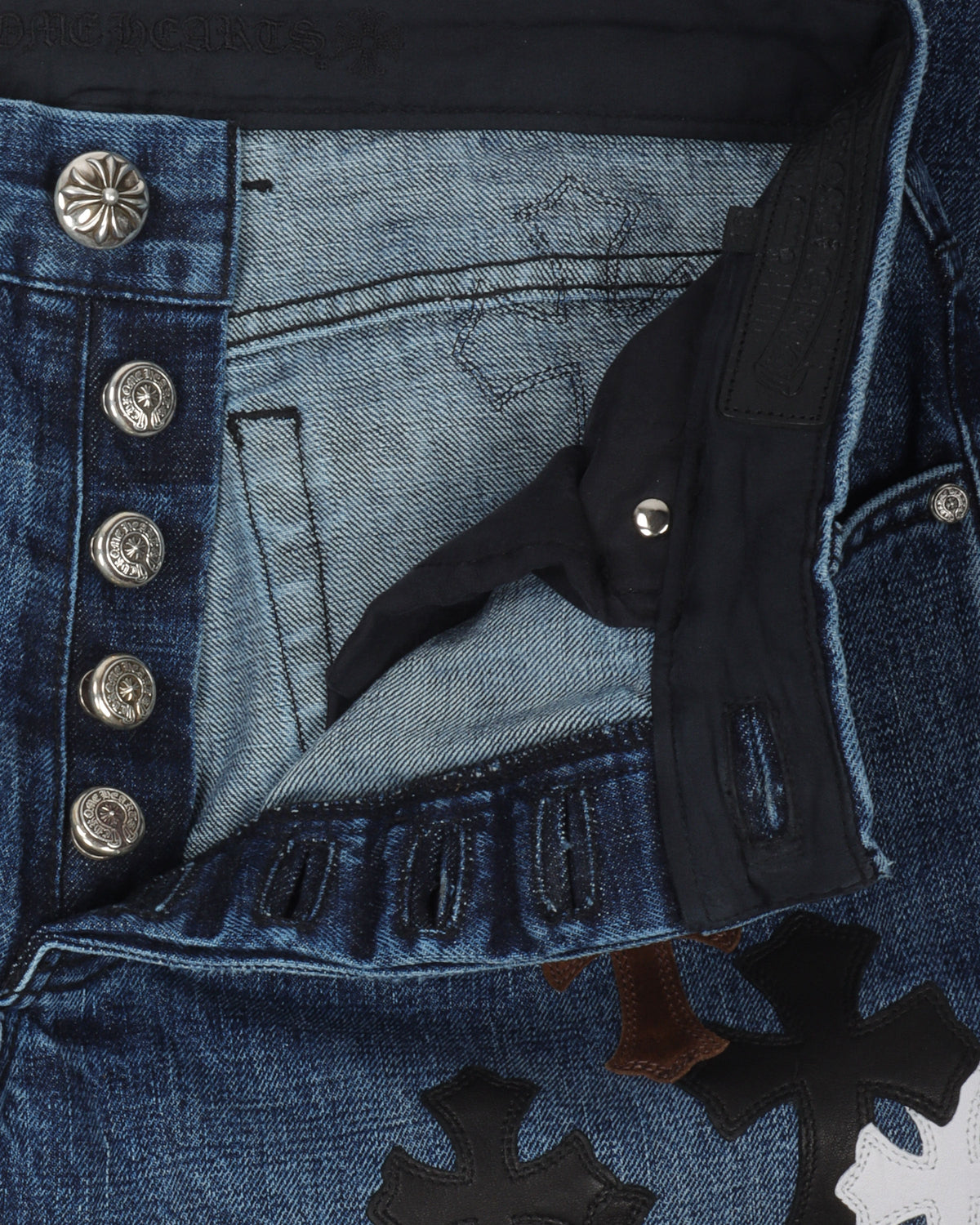 Denim w/ 35 Cross Patches