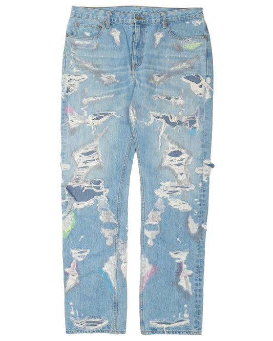 Distressed Light Wash Jeans