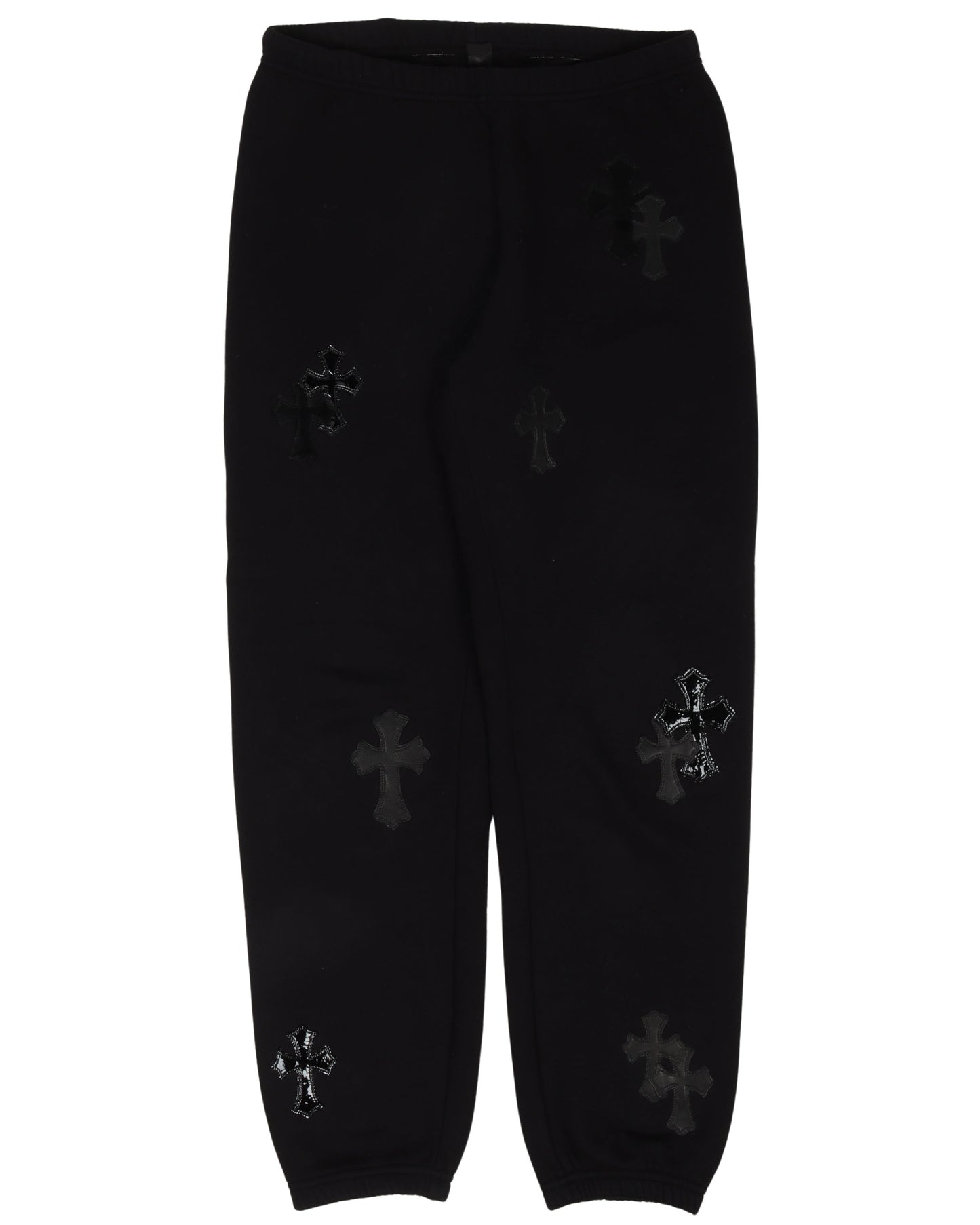 Cross Patch Leather Sweat Pant