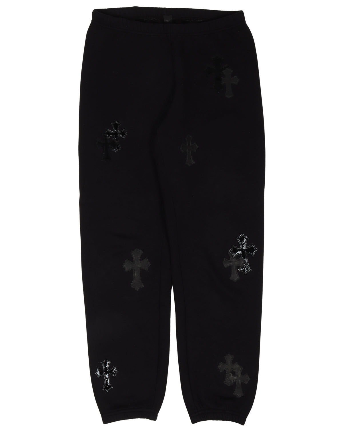 Cross Patch Leather Sweat Pant