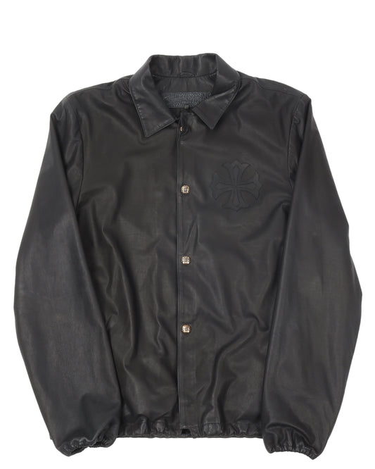 Leather Patched Coach Jacket