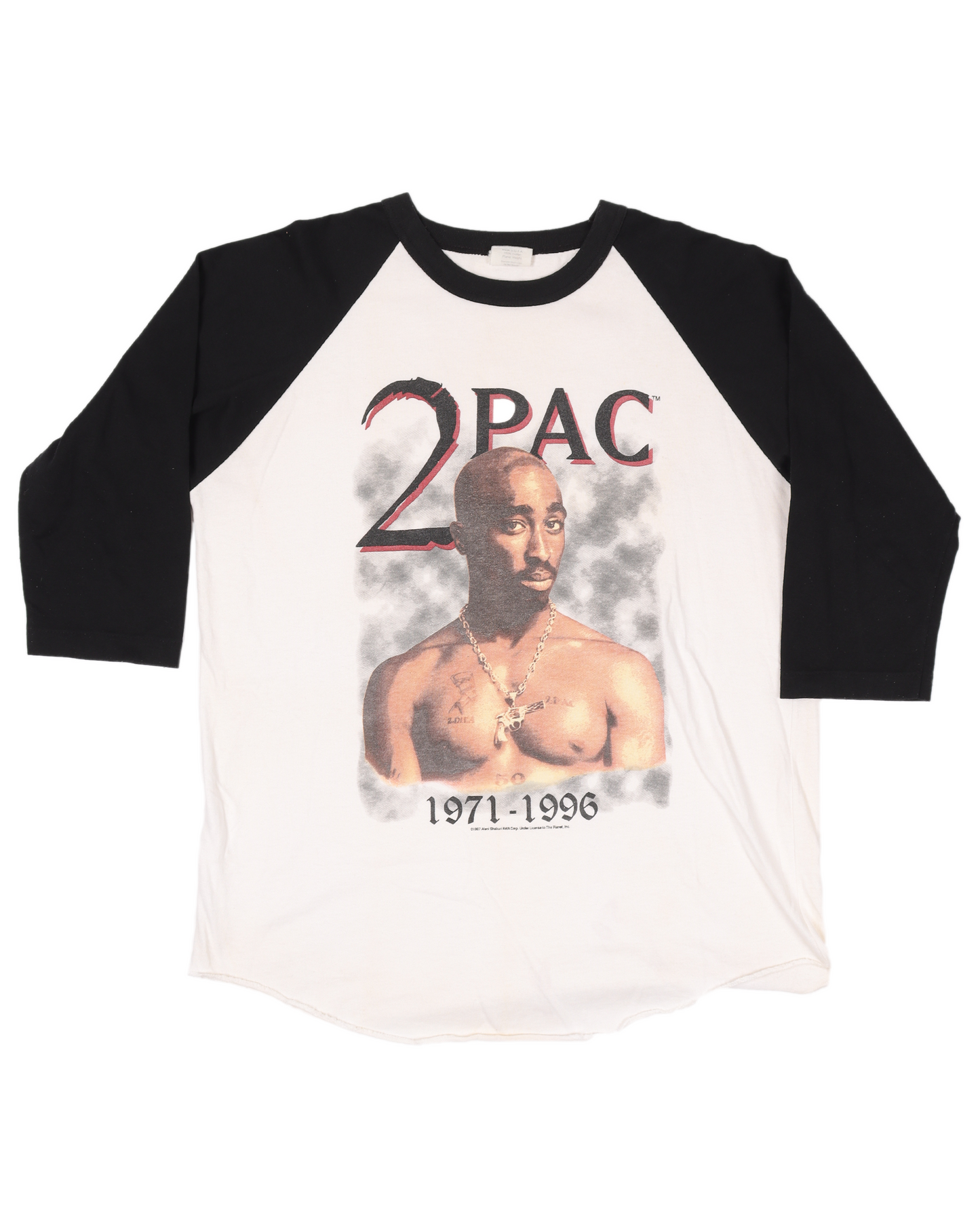Tupac 1971-1996 Memorial Graphic Print Ringer Tee