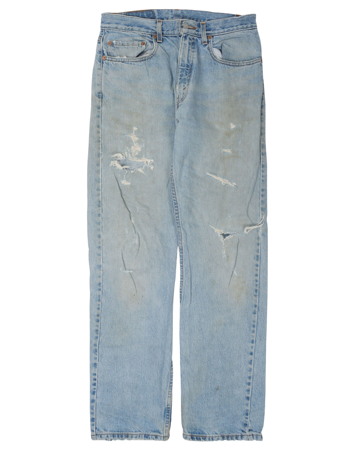 Levi's Distressed Light Wash 505 Jeans