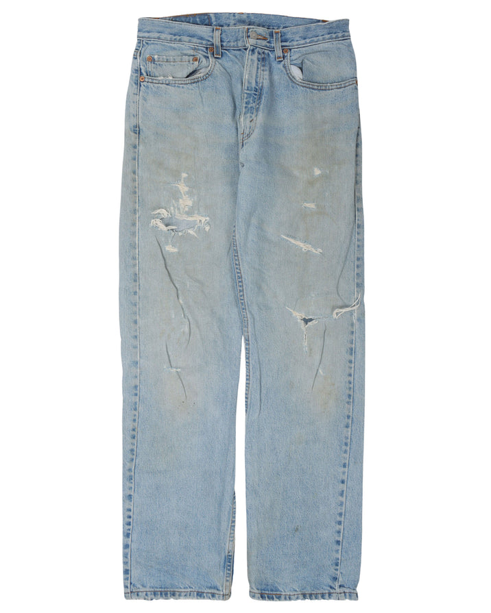 Levi's Distressed Light Wash 505 Jeans