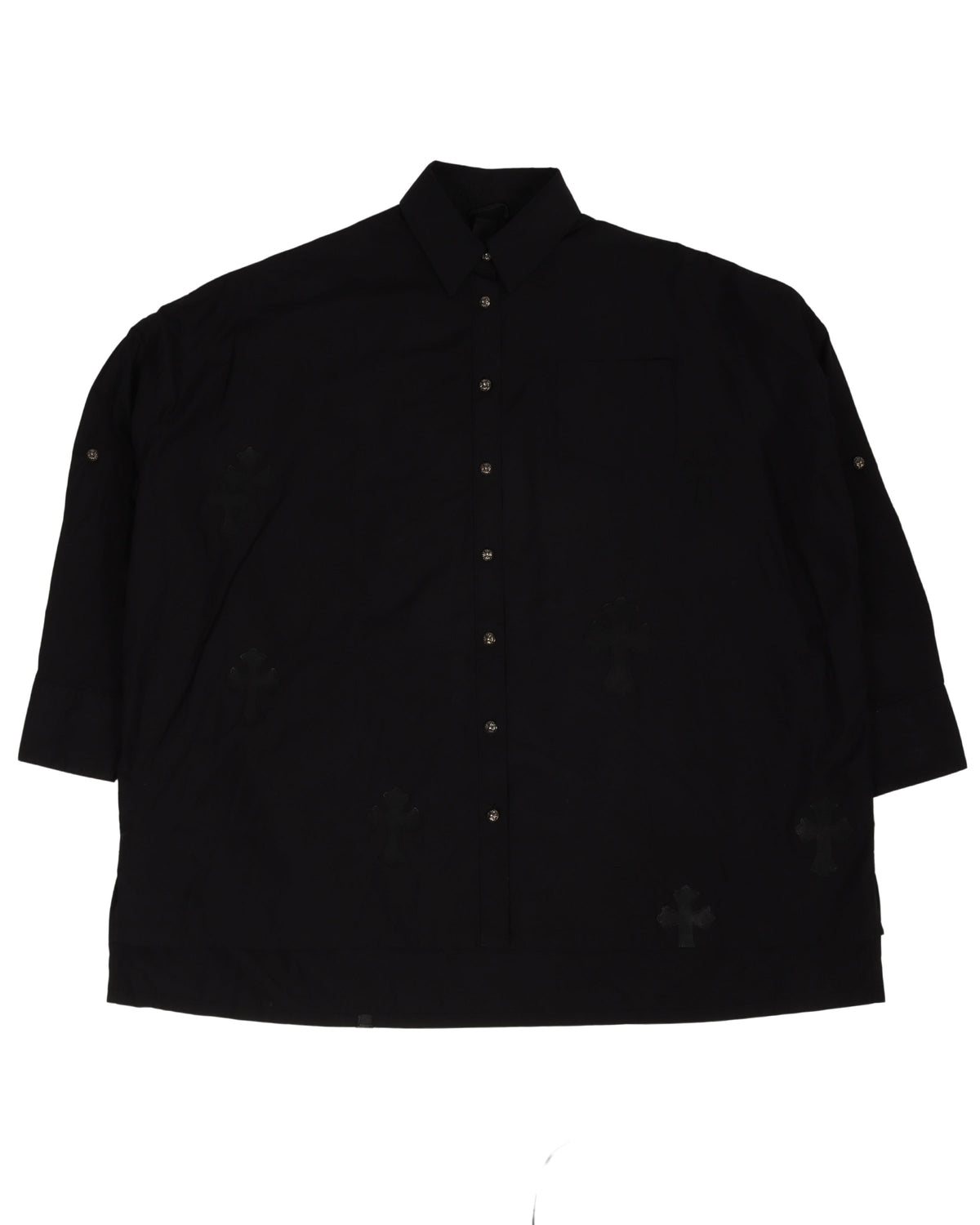 Cross Patch Oversized Dress Shirt