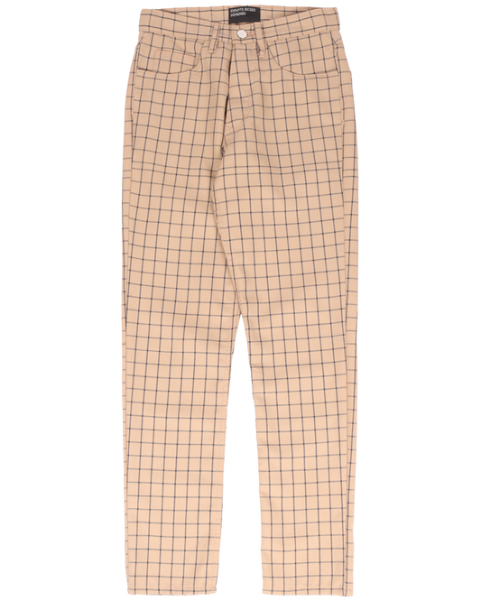 Gridded Wool Trousers