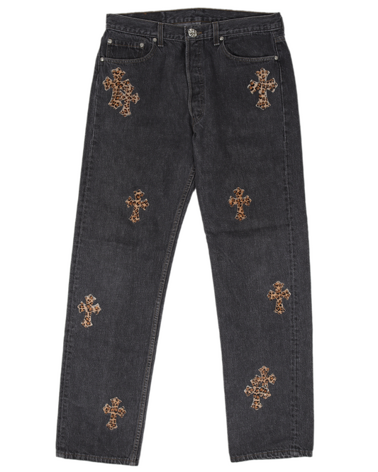 LEVI'S LEOPARD CROSS PATCH DENIM