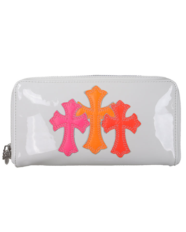 Multicolor Cross Patch Leather Wallet