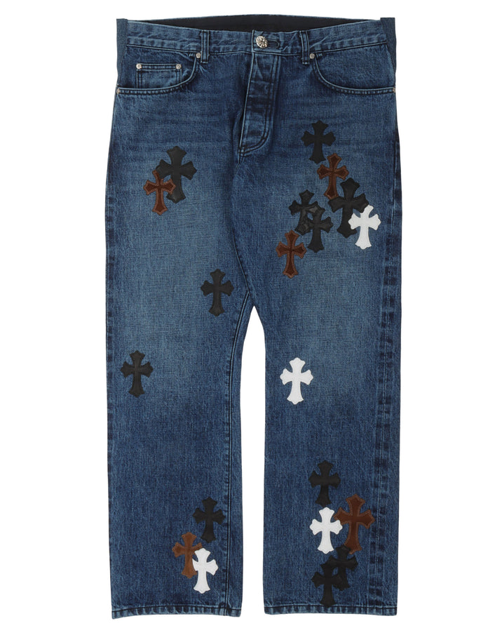 Denim w/ 35 Cross Patches