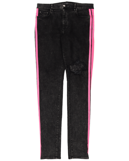 Acid Wash Broken Track Denim