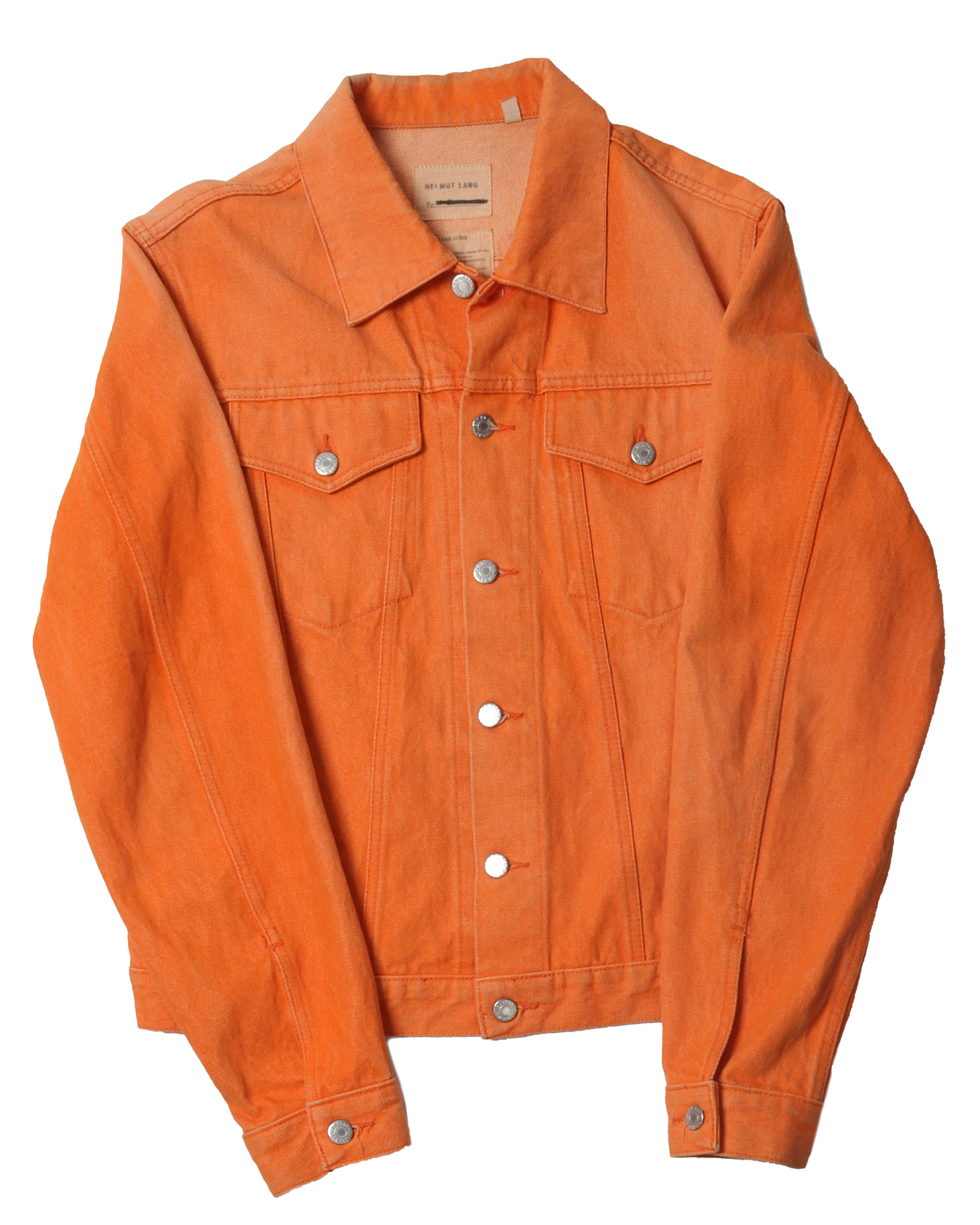 Helmut Lang SS2000 Orange Denim Jacket Justin Reed Helmut Lang SS2000 Orange Denim Jacket Justin Reed