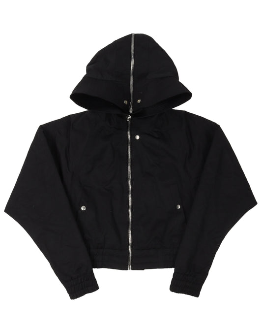 Cropped Batwing Flight Jacket