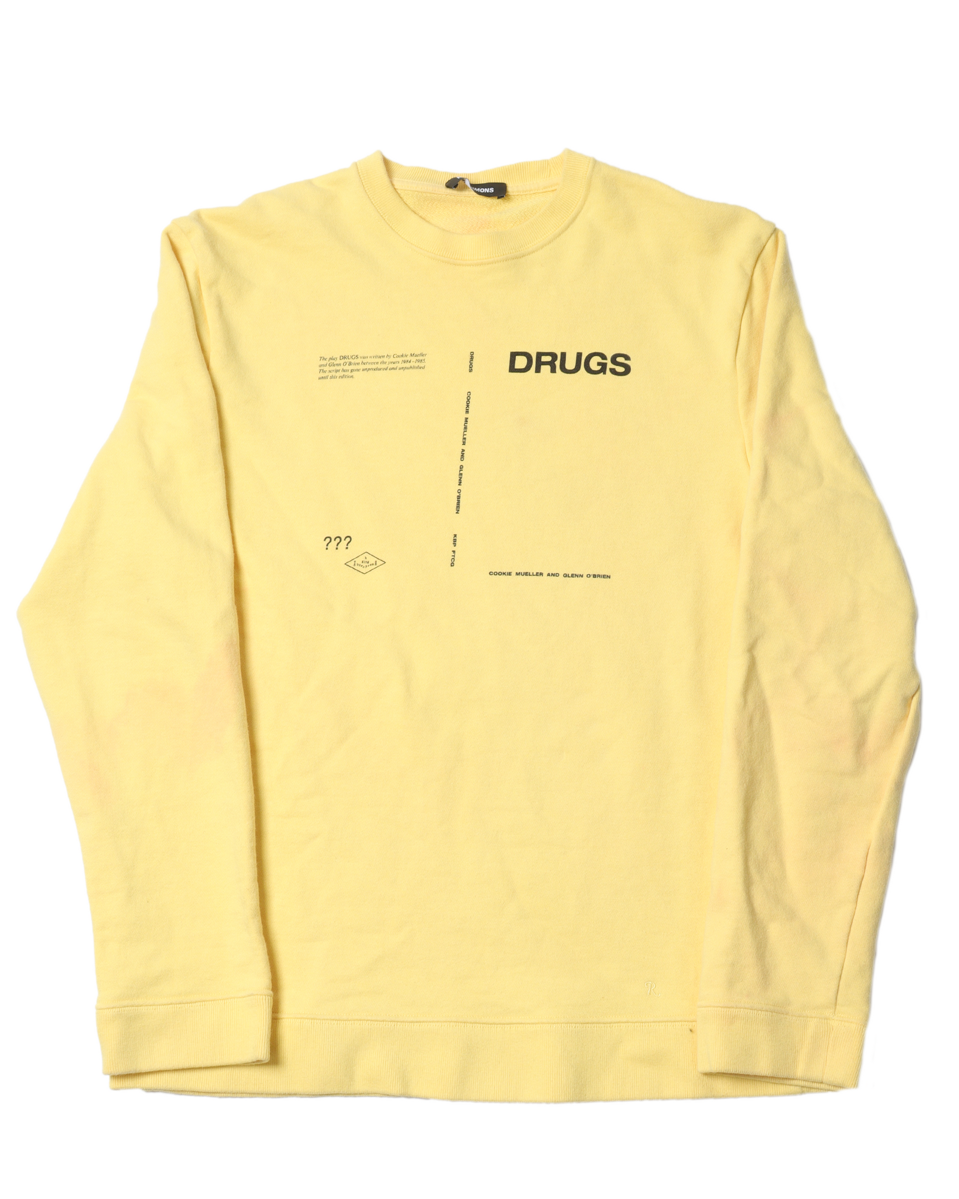 RAF SIMONS DRUGS プリント トレーナー Raf Simons FW18 RAF SIMONS DRUGS プリント トレーナー Raf Simons FW18