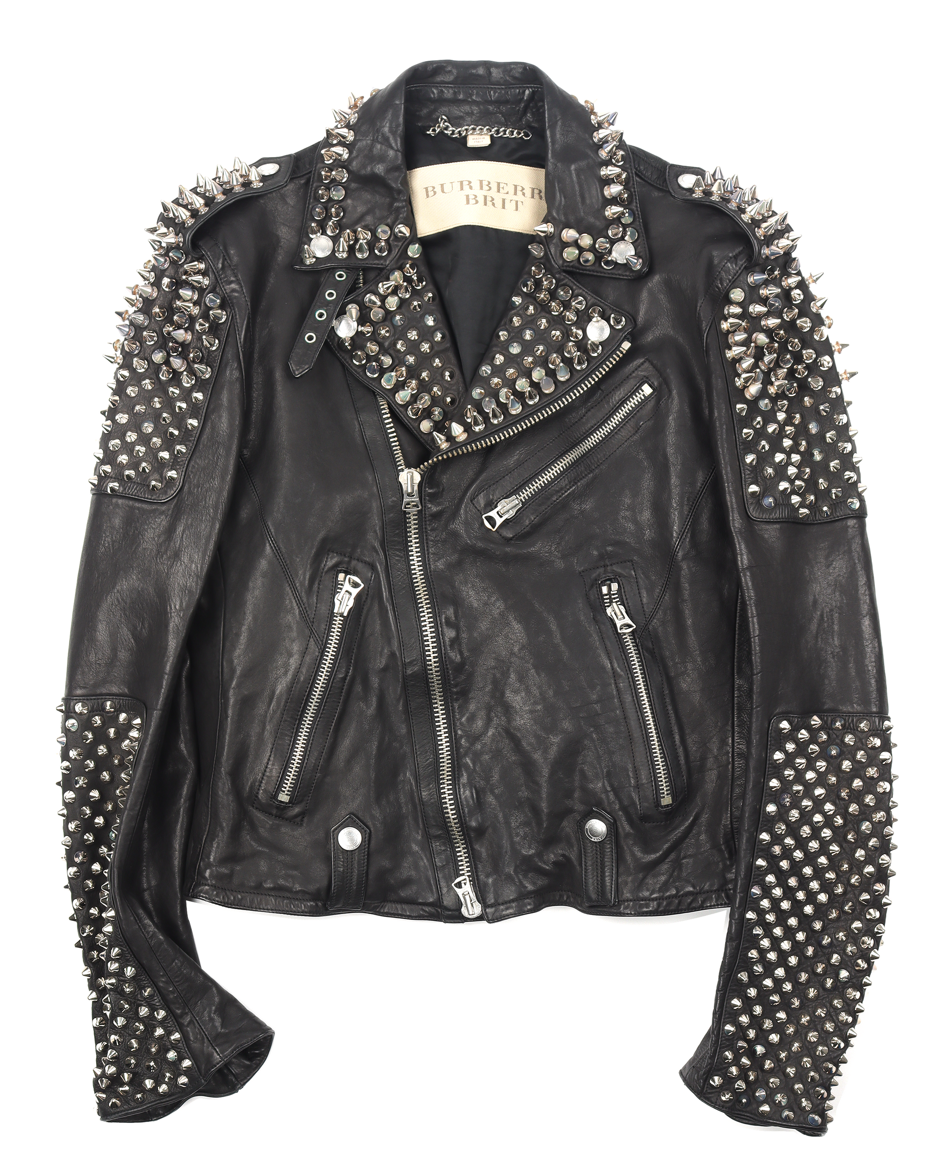 SS11 Spike Studded Leather Biker Jacket – Justin Reed