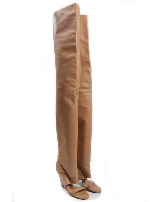 SS08 Leather Thigh High Boots