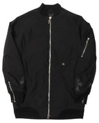 Leather Cross Bomber Jacket