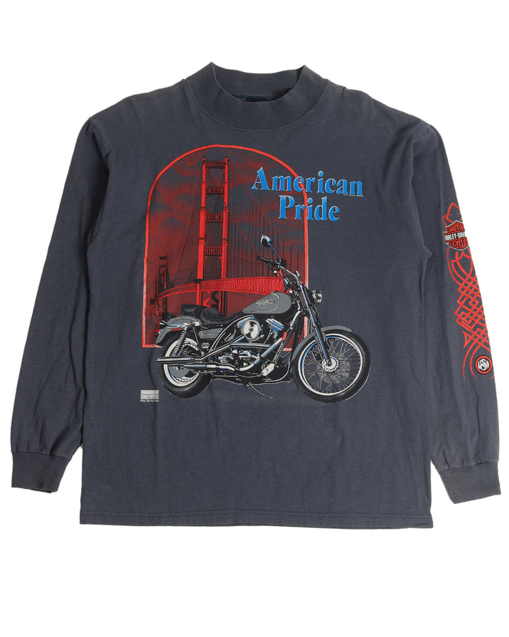 Harley Davidson Golden Gate Bridge Long sleeve T-Shirt